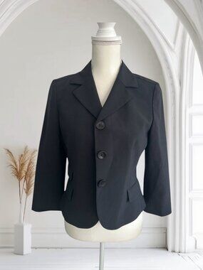 HALOGEN Black Office Three Button Blazer Size Medium